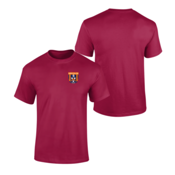 Mens Strollers Crest T Shirt - Cherry Red