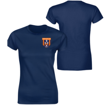 Ladies Bards Strollers Crest T Shirt - Navy