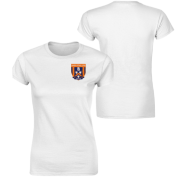 Ladies Bards Strollers Crest T Shirt - White