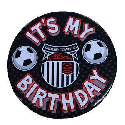 Its My Birthday Badge Red Text