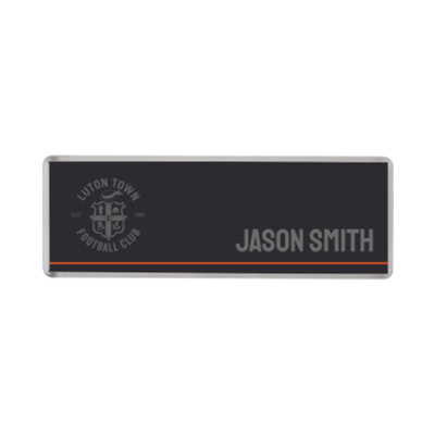 Luton Town Personalised Grey Tonal Crest Magnet