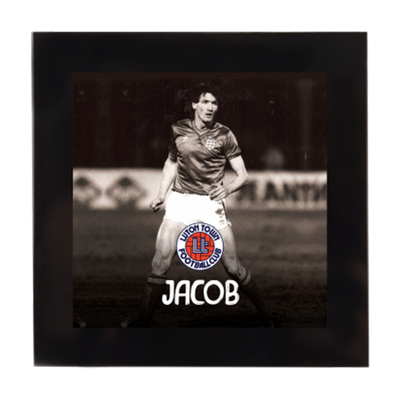 Luton Town Personalised Mick Harford Glass Coaster