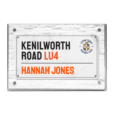 Luton Town Personalised Street Sign Acrylic Block
