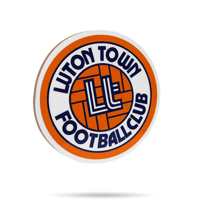 Luton Town Retro Crest Wooden Magnet