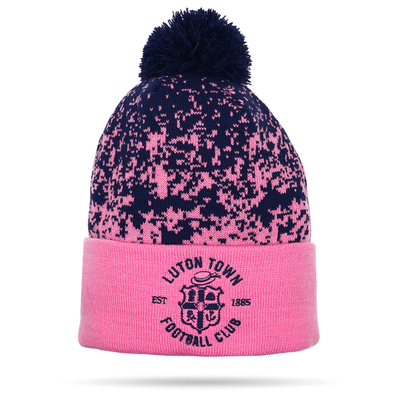 Luton Town Navy & Pink Scatter Bobble Hat