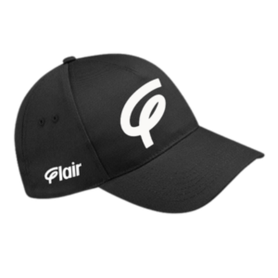 Unisex Beechfield Cap with Orange F and Flair Logo - BLACK