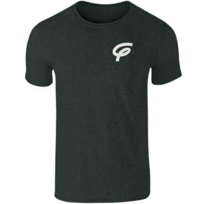 Flair SoftStyle Ringspun T-Shirt with White F - Dark Heather - Mens