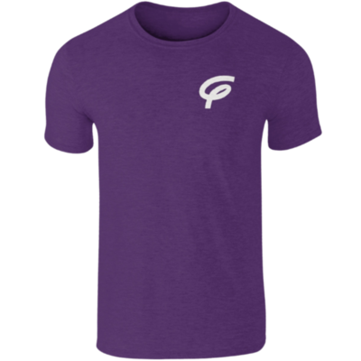 Flair SoftStyle Ringspun T-Shirt with White F - Purple - Mens