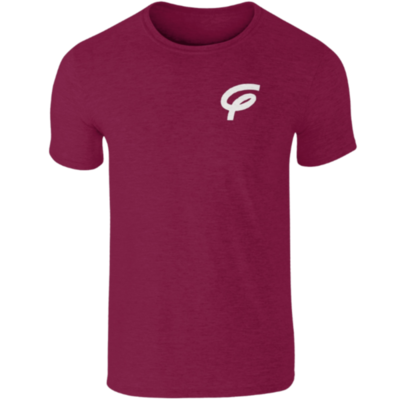 Flair SoftStyle Ringspun T-Shirt with White F - Red - Mens