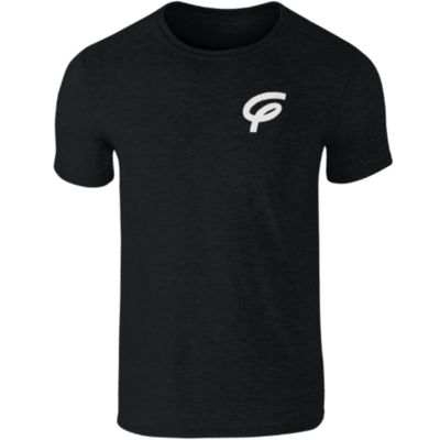 Flair SoftStyle Ringspun T-Shirt with White F - Navy - Mens