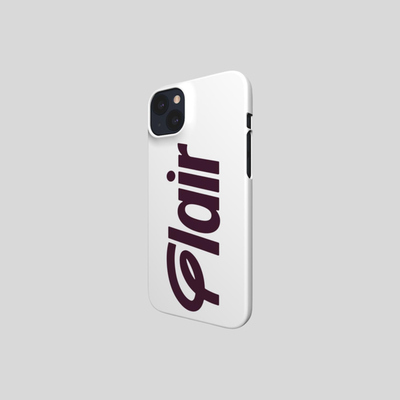 IPHONE 14 SNAP CASE WHITE WITH BLACK FLAIR