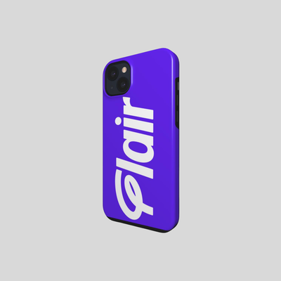 IPHONE 14 TOUGH CASE PURPLE WITH WHITE FLAIR