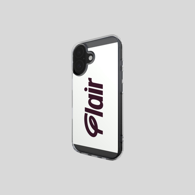 IPHONE 16 CLEAR CASE WITH BLACK FLAIR