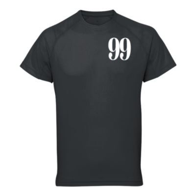 Flair TriDri Performance T-Shirt with White Large 99 - Charcoal - Mens