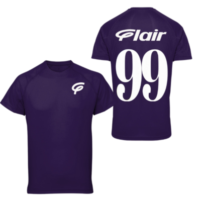 Flair TriDri Performance T-Shirt with White F with Flair 99 - Purple - Mens
