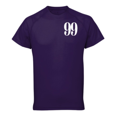 Flair TriDri Performance T-Shirt with White Large 99 - Purple - Mens