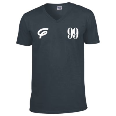 Flair TriDri Panelled Tech T-Shirt with White F and 99 - Charcoal - Mens