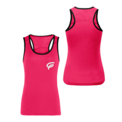 WOMENS TRIDRI PANELLED FITNESS VEST WITH WHITE F - PINK-BLACK - Adult