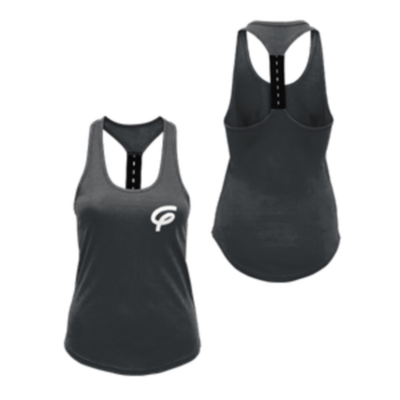 WOMENS TRIDRI PERFORMANCE STRAP BACK VEST - CHARCOAL - Adult