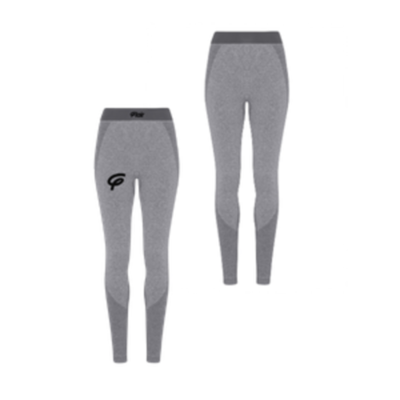 WOMENS TRIDRI SEAMLESS 3D FIT SPORTS LEGGINGS WITH BLACK FLAIR - GREY