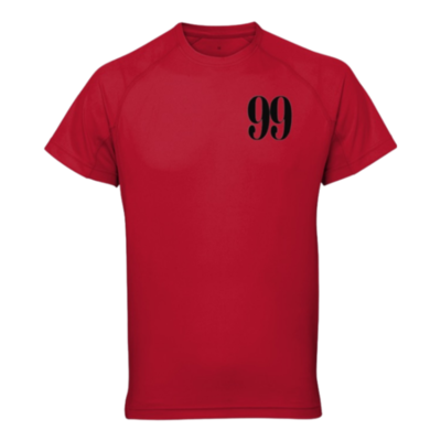 Flair TriDri Recycled Performance T-Shirt with Black 99 - Red - Mens