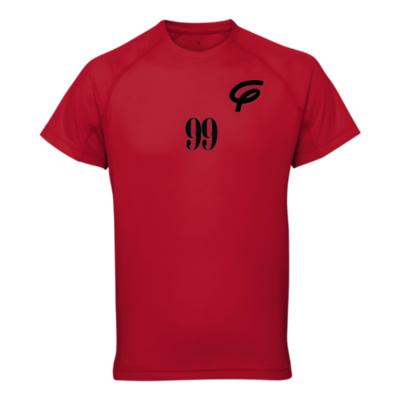 Flair TriDri Recycled Performance T-Shirt with Black F and 99 - Red - Mens
