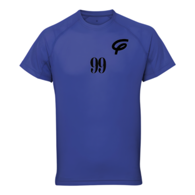 Flair TriDri Recycled Performance T-Shirt with Black F and 99 - Royal - Mens