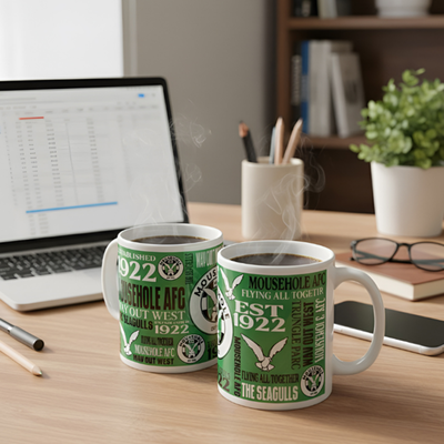 Pack of Two Text Mugs 11oz