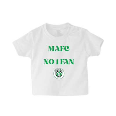 BABYBUGZ NO 1 FAN T SHIRT - WHITE - Infant&Baby