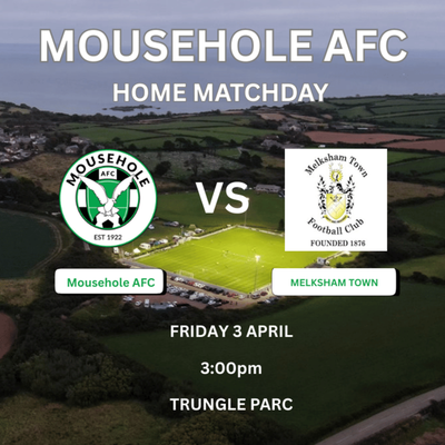 v MELKSHAM TOWN FRIDAY 3 APRIL 3PM