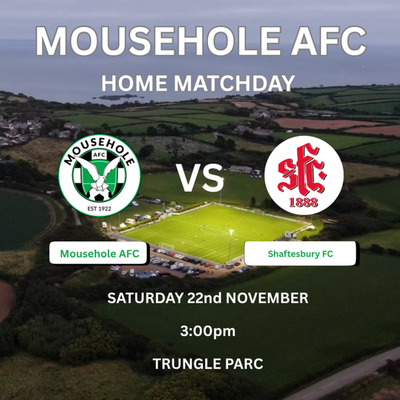 v SHAFTESBURY, SATURDAY 22TH NOVEMBER 3PM