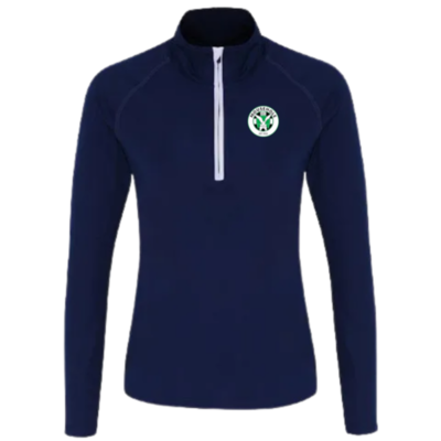 Mens TriDri Performance 1/4 Zip Top - Navy/White