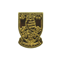  Gold Plated Crest Pin Badge