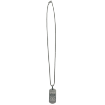  Stainless Steel Oblong Pendant and Chain