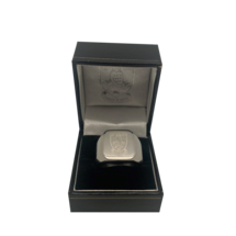  Stainless Steel Crest Signet Ring