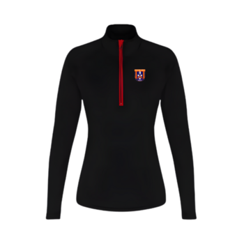 Mens TriDri Performance 1/4 Zip Top - Black/Red