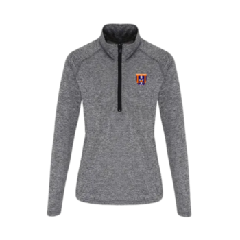 Womens TriDri Performance 1/4 Zip Top - Black/Black